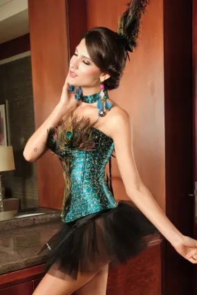 Peacock Corset Set