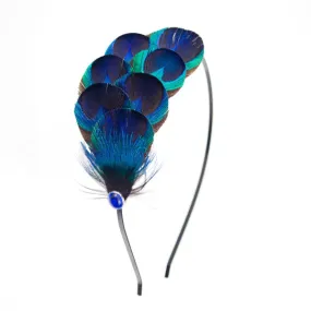 Peacock Feather Hairband Kit Removable Adjustable