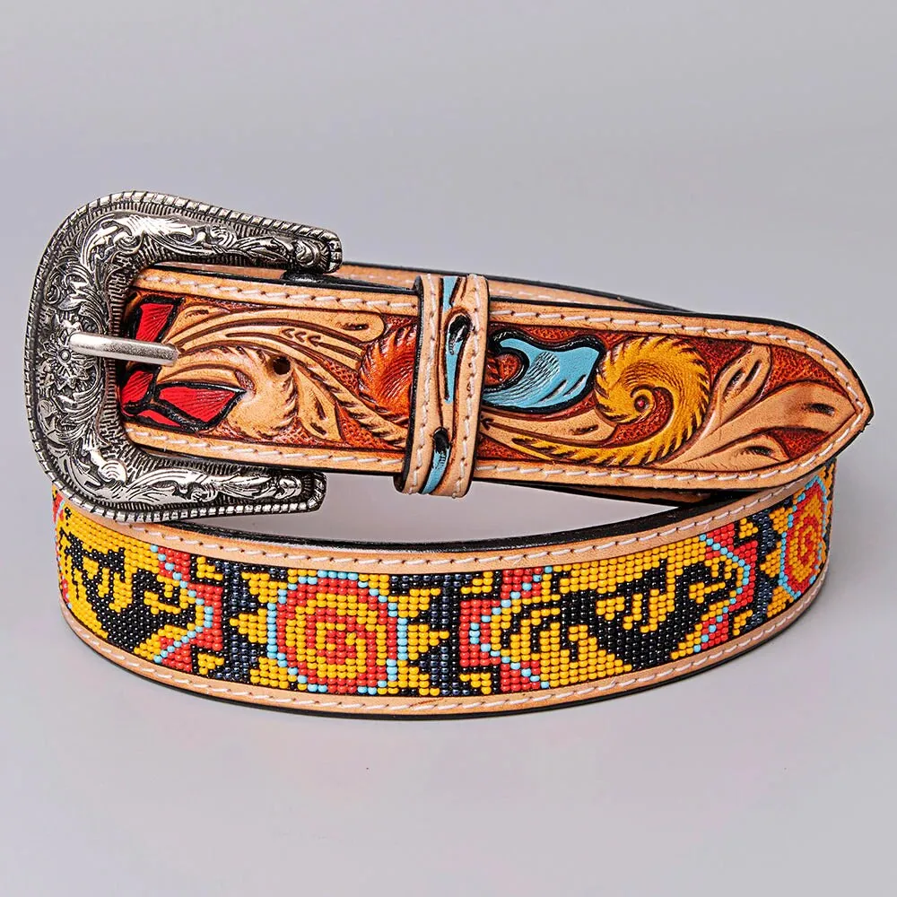 Petroglyph Hand Tooled Leather Belt