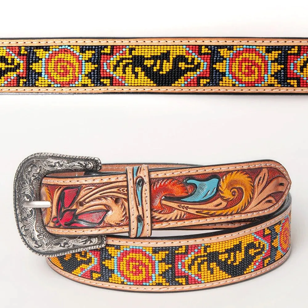 Petroglyph Hand Tooled Leather Belt