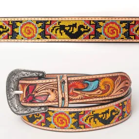 Petroglyph Hand Tooled Leather Belt