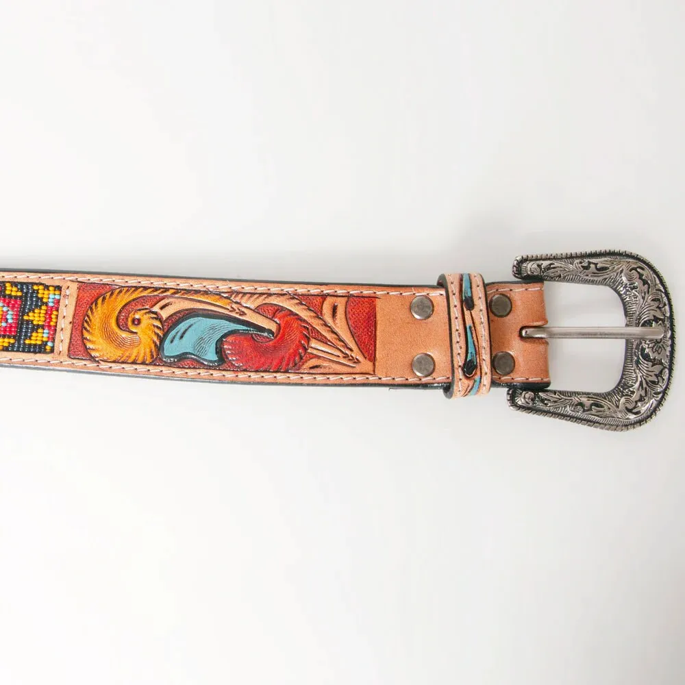 Petroglyph Hand Tooled Leather Belt
