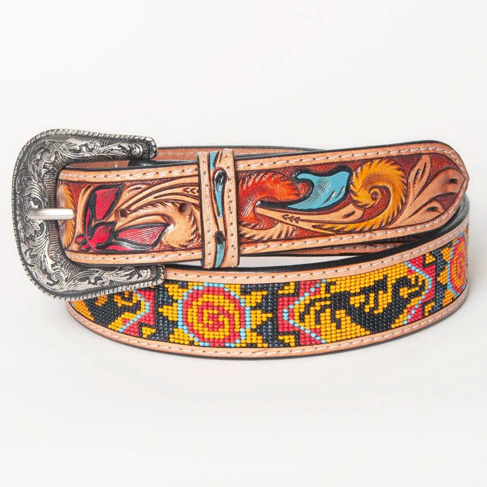 Petroglyph Hand Tooled Leather Belt