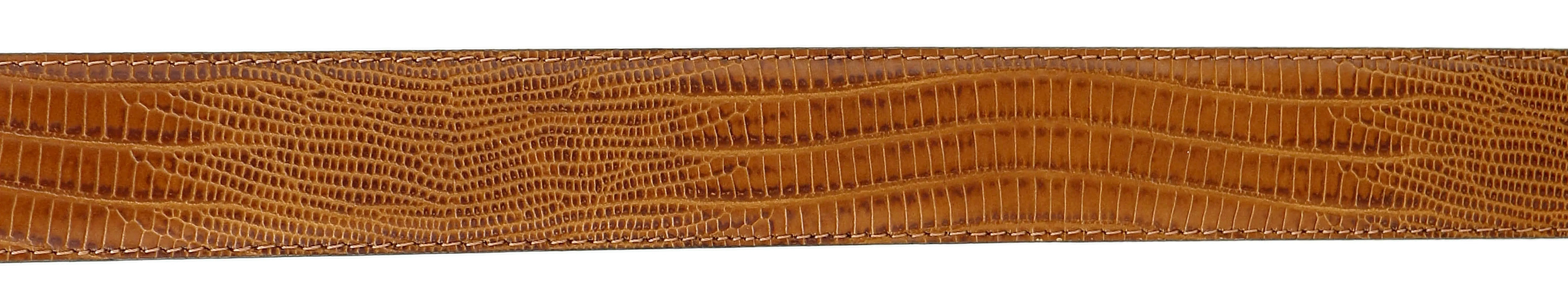 Pierre Cardin Light Brown Lizzard Embossed Classic Adjustable Buckle Adjustable Belt Adjustable Mens Belt-