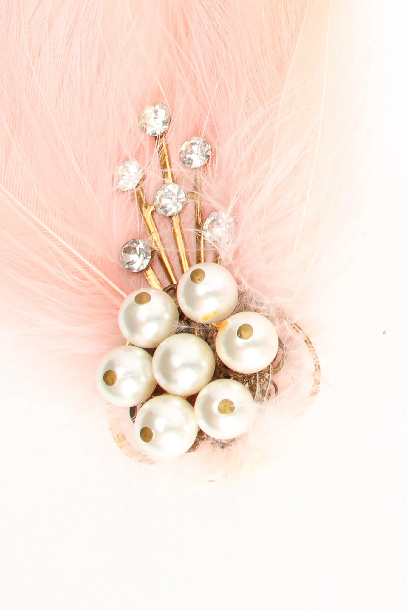 Pink Swan Feather Earrings