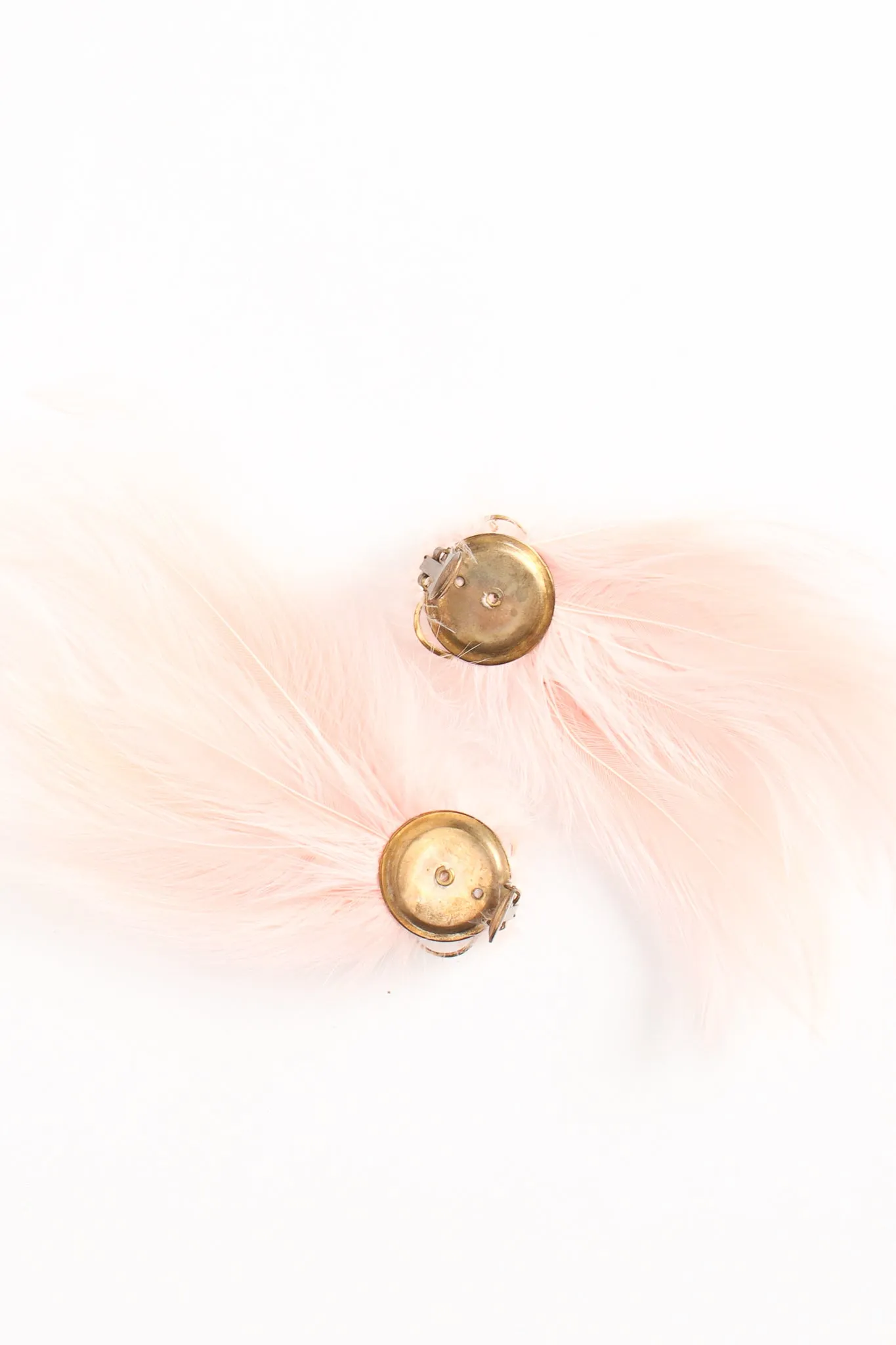 Pink Swan Feather Earrings