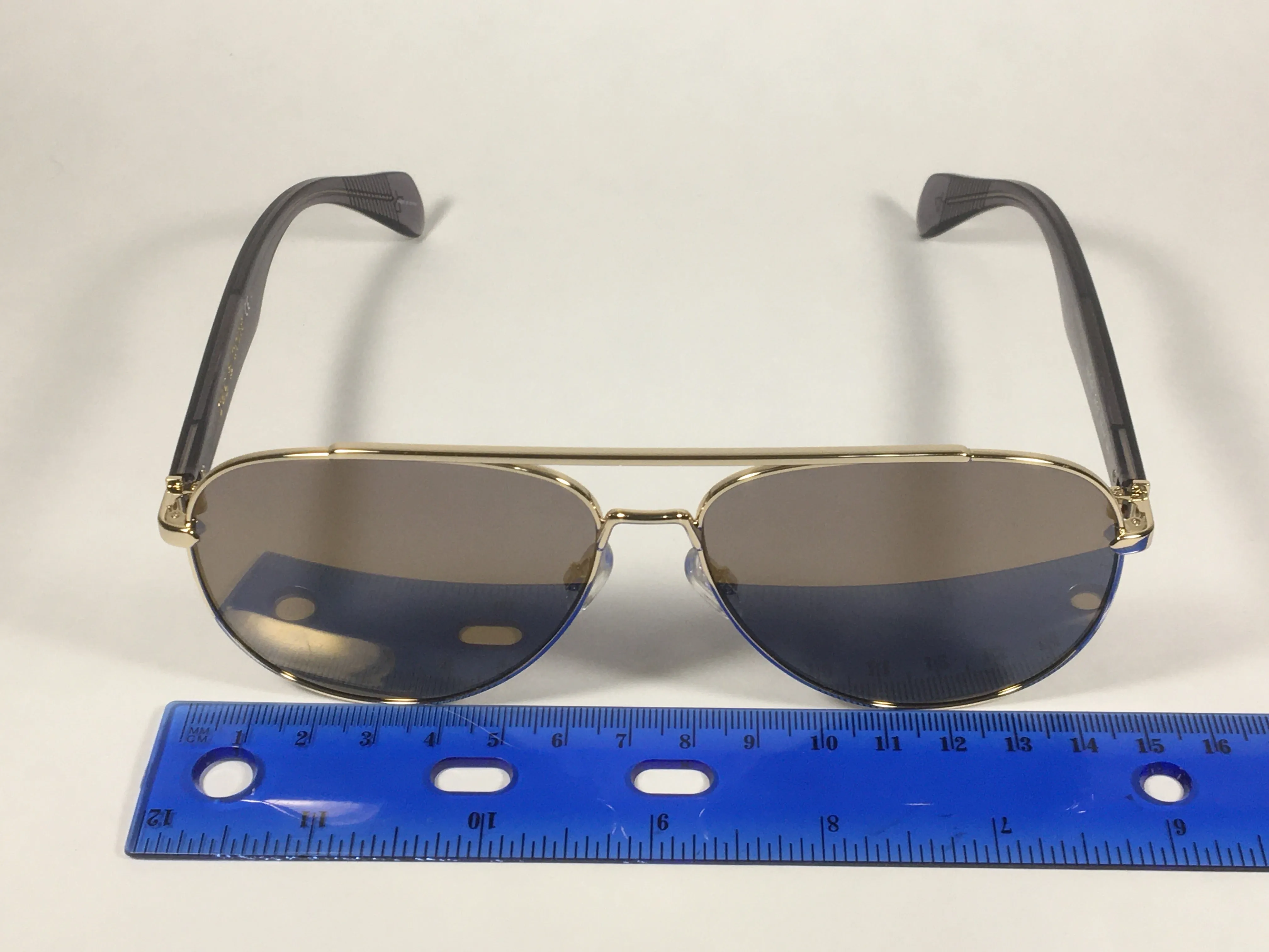 RAG & BONE Aviator Sunglasses Gold Semi Flash Mirror Lens RNB5003/S J5GCT