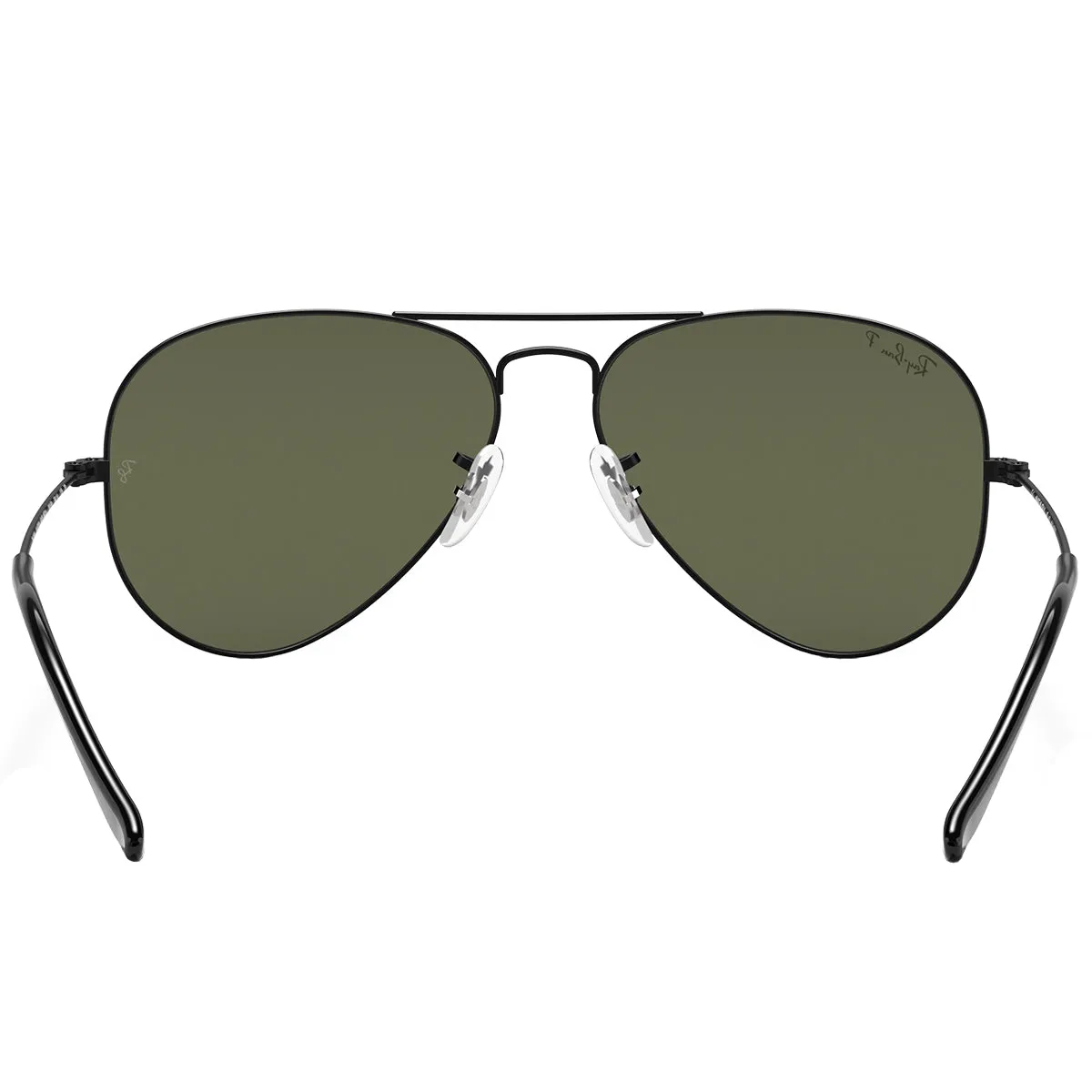 Ray-Ban Aviator Classic Polarized Sunglasses - Polished Black/Green