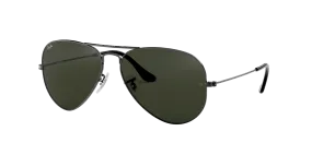 RAY BAN AVIATOR LARGE METAL GUNMETAL | GREEN CLASSIC G-15