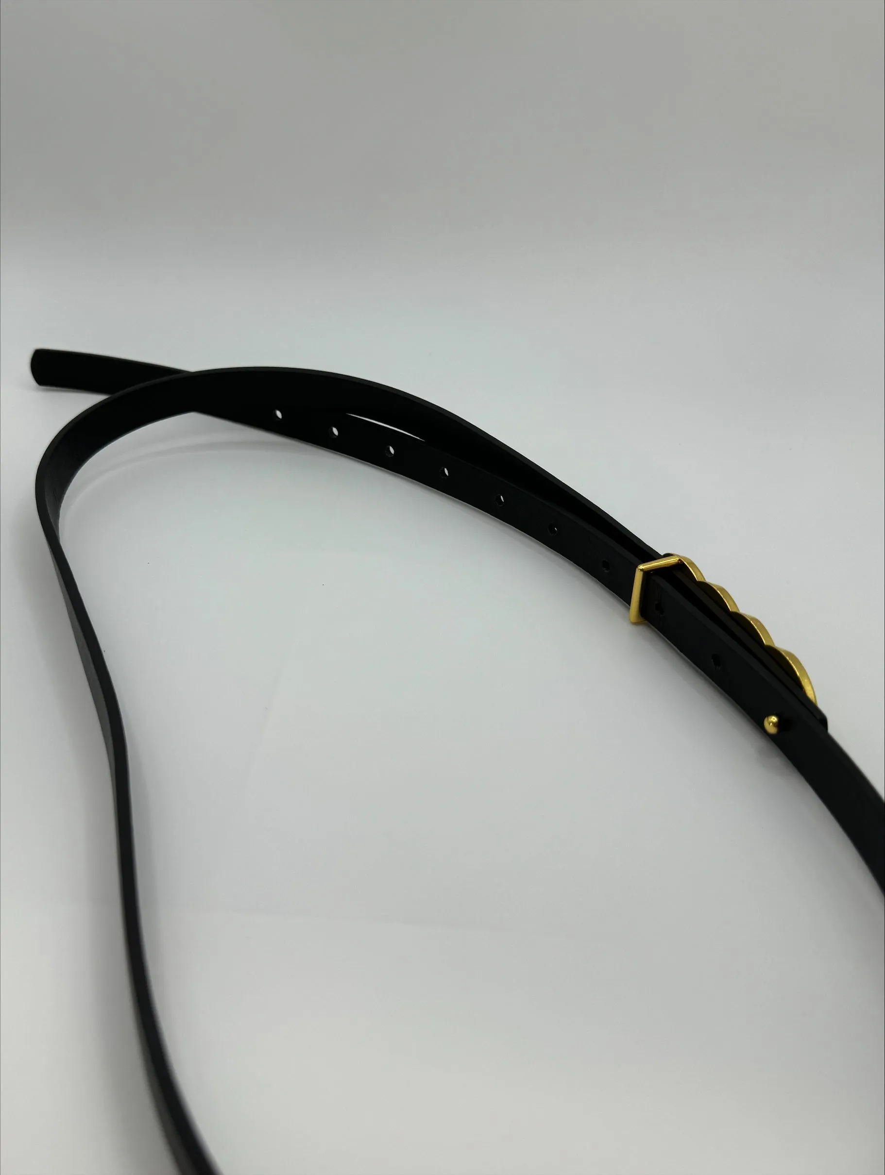Ria Gold Buckle Black Belt
