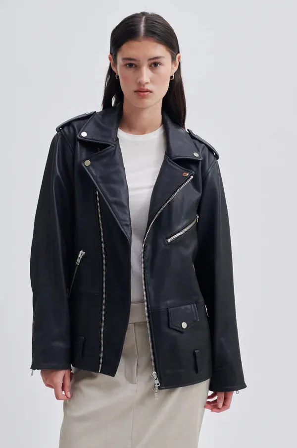 RizzoLeatherBikerJacket
