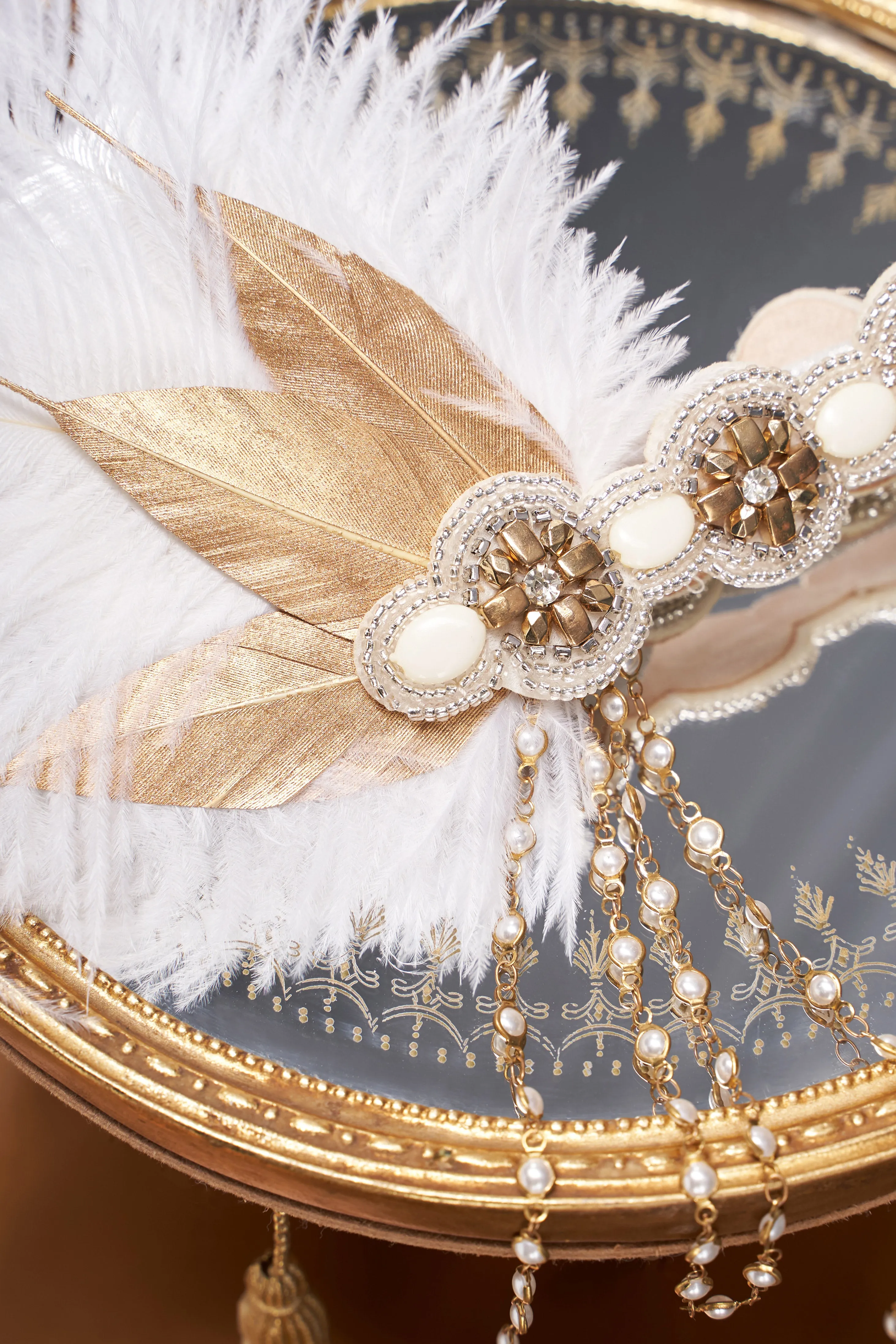 Roaring 20s Leaf Feather Headband