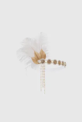 Roaring 20s Leaf Feather Headband