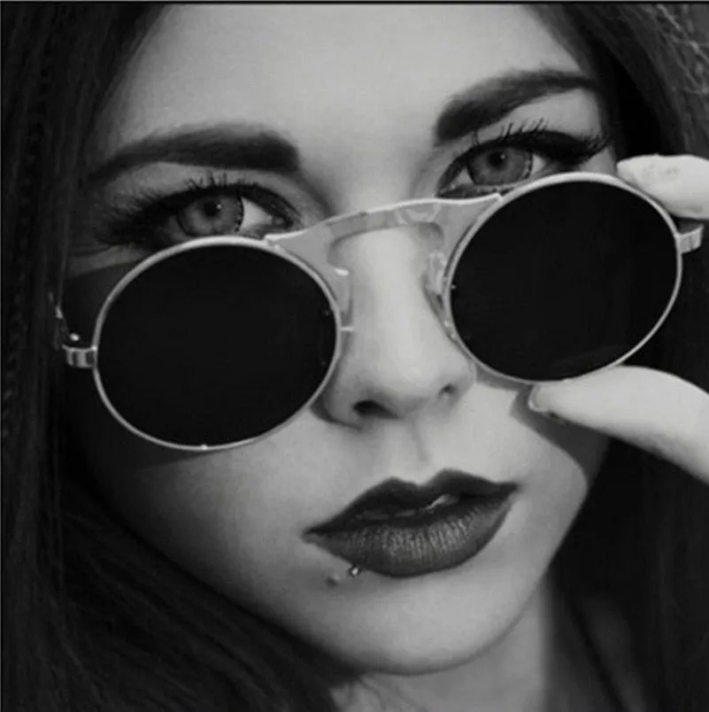 Round Metal Women Style Retro SUNGLASSES