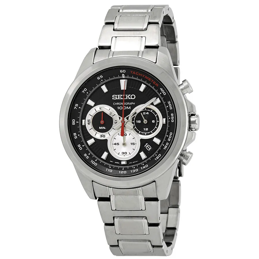 Seiko Chronograph Black Dial Men's Watch SSB241P1