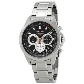 Seiko Chronograph Black Dial Men's Watch SSB241P1