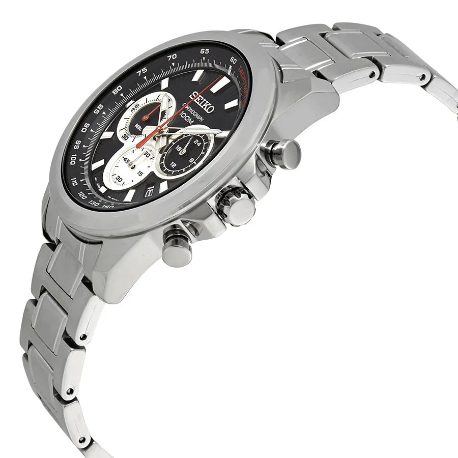 Seiko Chronograph Black Dial Men's Watch SSB241P1