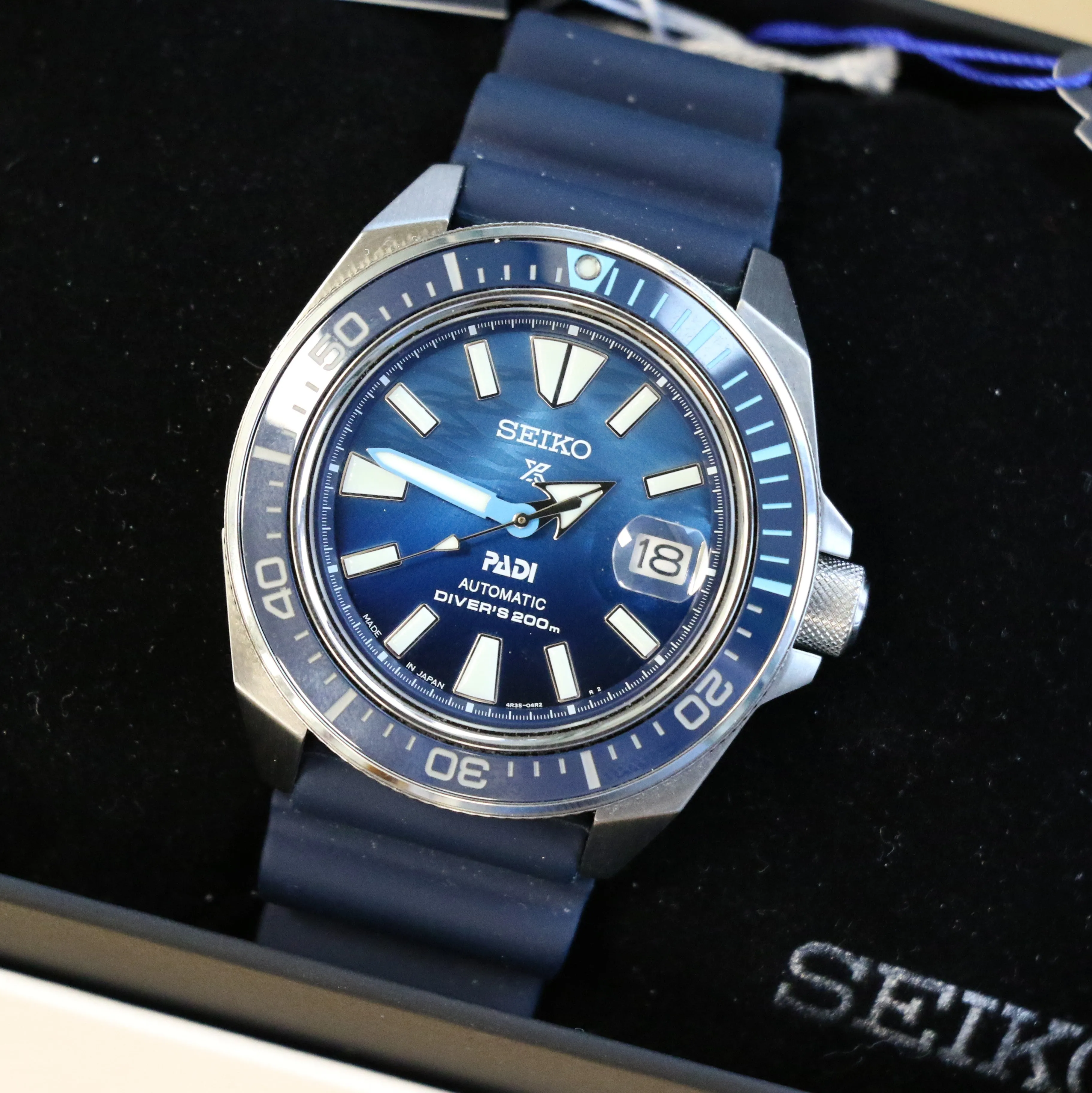 SEIKO PADI Prospex Sea Automatic Watch Ref. SRPJ93 Cal. 4R35 Diver's Wristwatch 200m Special Edition ALL Original!
