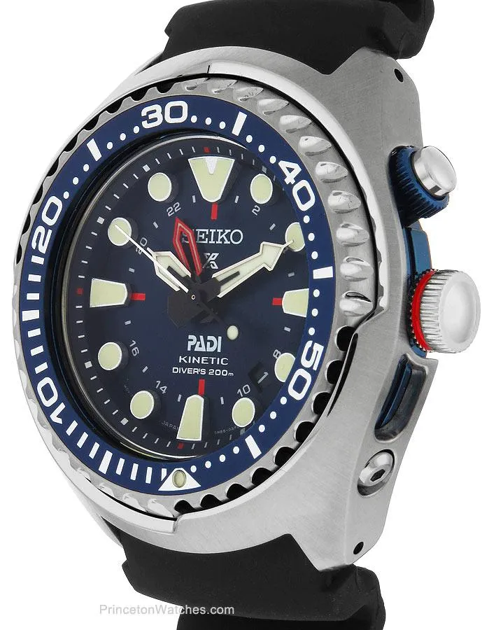 Seiko Prospex Kinetic PADI Special Edition - Blue Dial - Black Silicone Strap