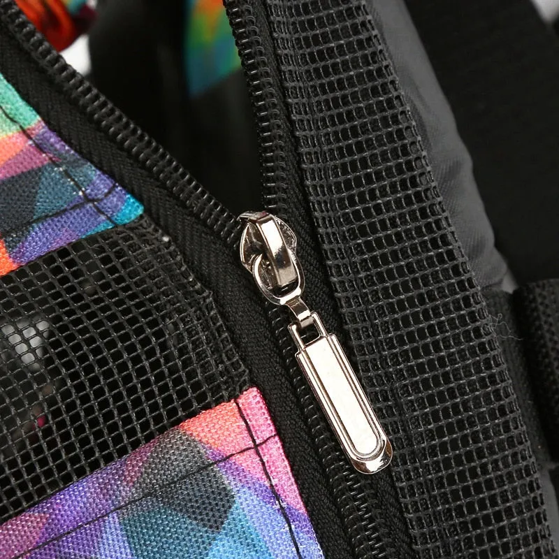 Sidiou Group Fashion Travel Dog Backpack Breathable Pet Shoulder Bag Pet Oxford Cloth Dog Travel Bag