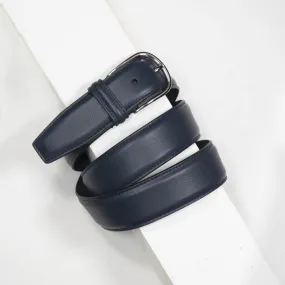 Smooth Blue Nappa Calf Leather Belt - Anderson's