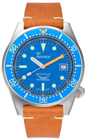 Squale 50 Atmos Blue Blasted 1521-026/A 1521BLUEBL.PC