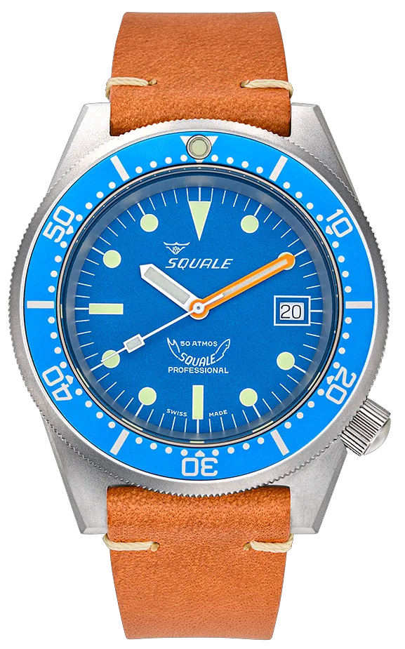 Squale 50 Atmos Blue Blasted 1521-026/A 1521BLUEBL.PC