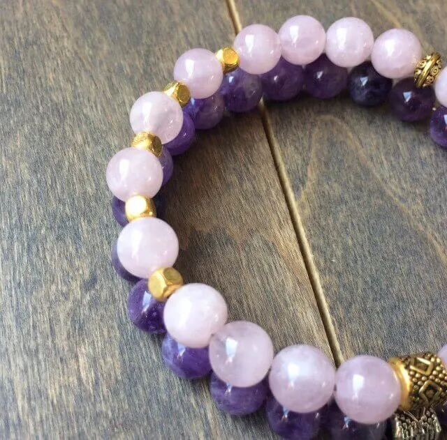 Stack Crystal Bracelets | Rose Quartz & Amethyst