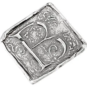Sterling Silver Initial "A" Vintage-Style Ring