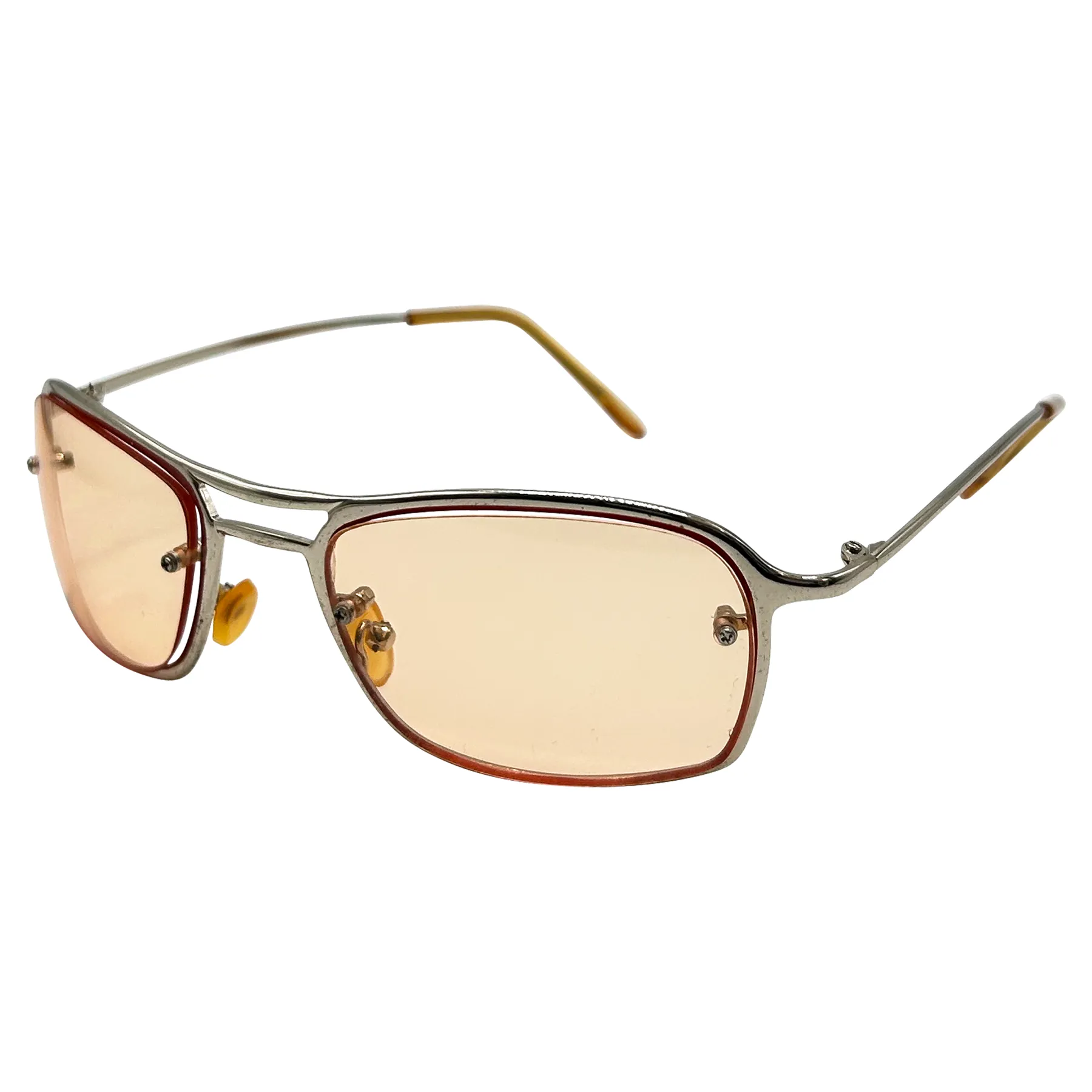 STROBE Orange Aviator Y2K Sunglasses