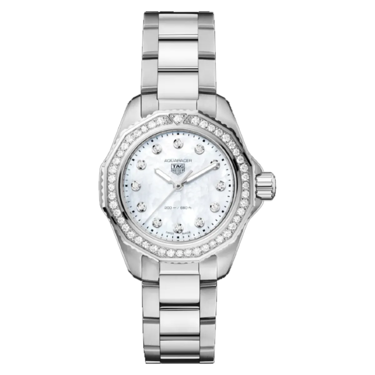 TAG Heuer Aquaracer Professional 200 30mm White Mother Of Pearl Dial Quartz Ladies Watch