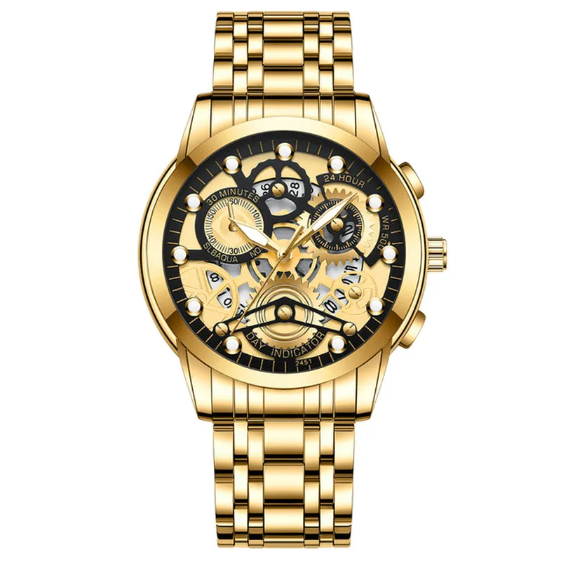 The Dylan Skeleton Rotating Window Watch