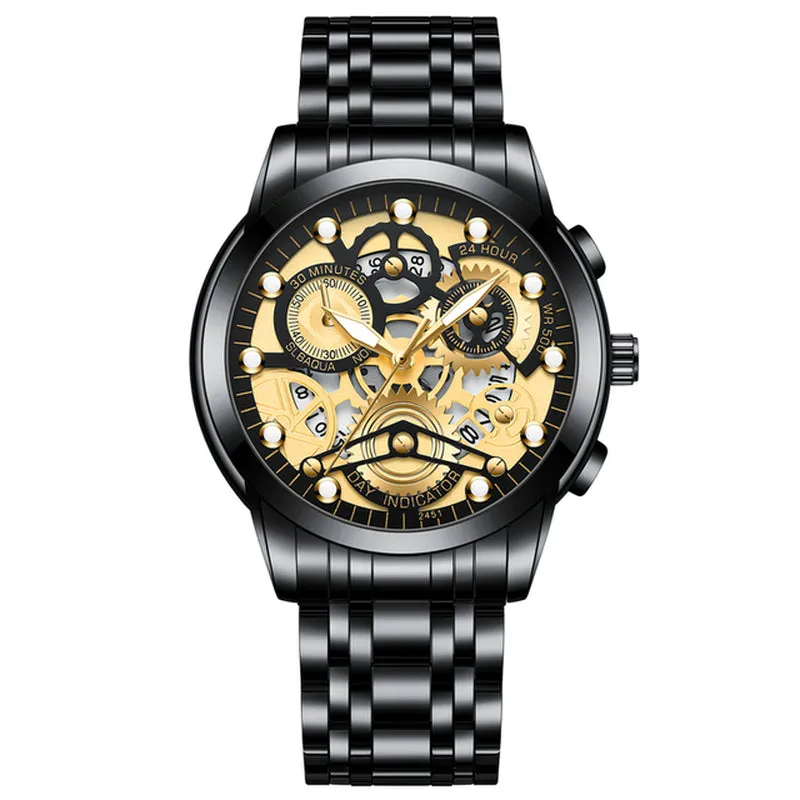 The Dylan Skeleton Rotating Window Watch