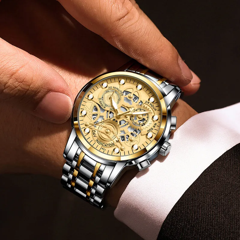 The Dylan Skeleton Rotating Window Watch