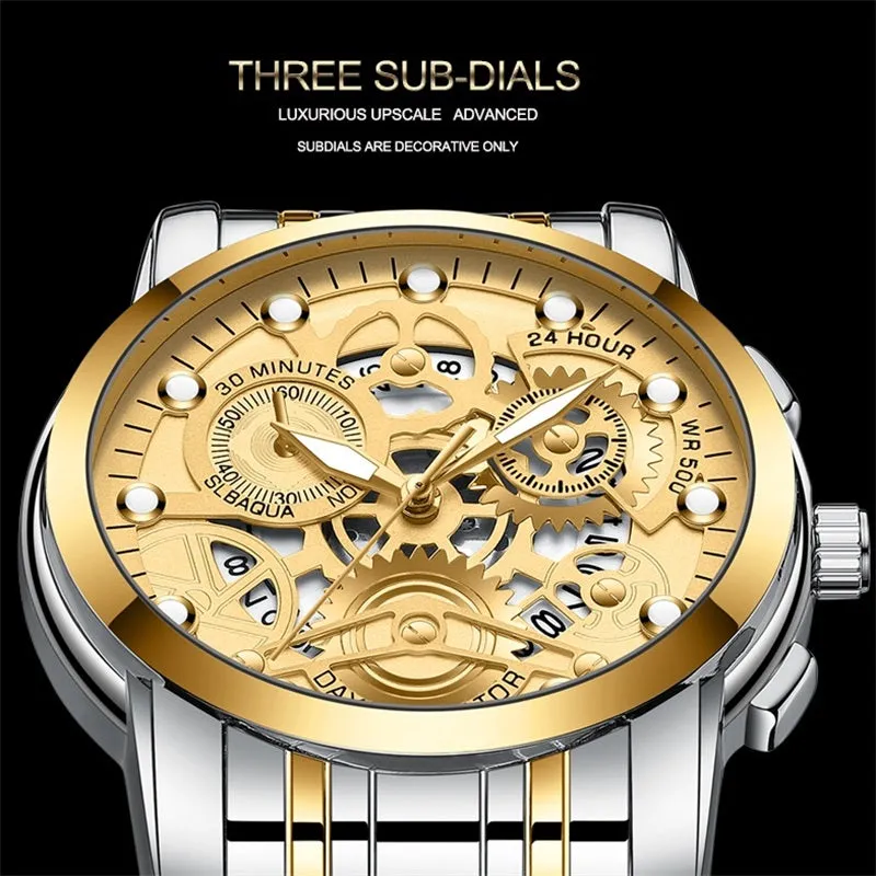The Dylan Skeleton Rotating Window Watch