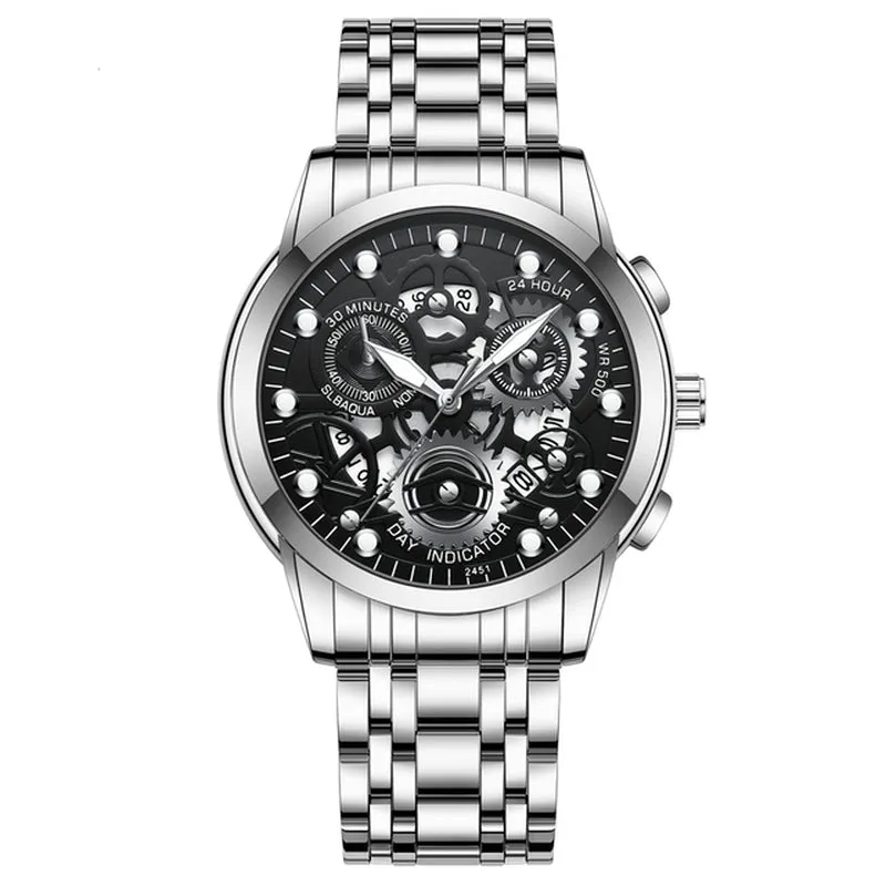 The Dylan Skeleton Rotating Window Watch