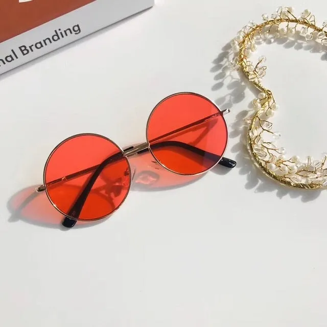 The Glass Essay - Dark Academia Retro Round Sunglasses