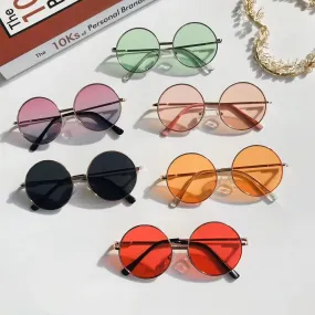 The Glass Essay - Dark Academia Retro Round Sunglasses