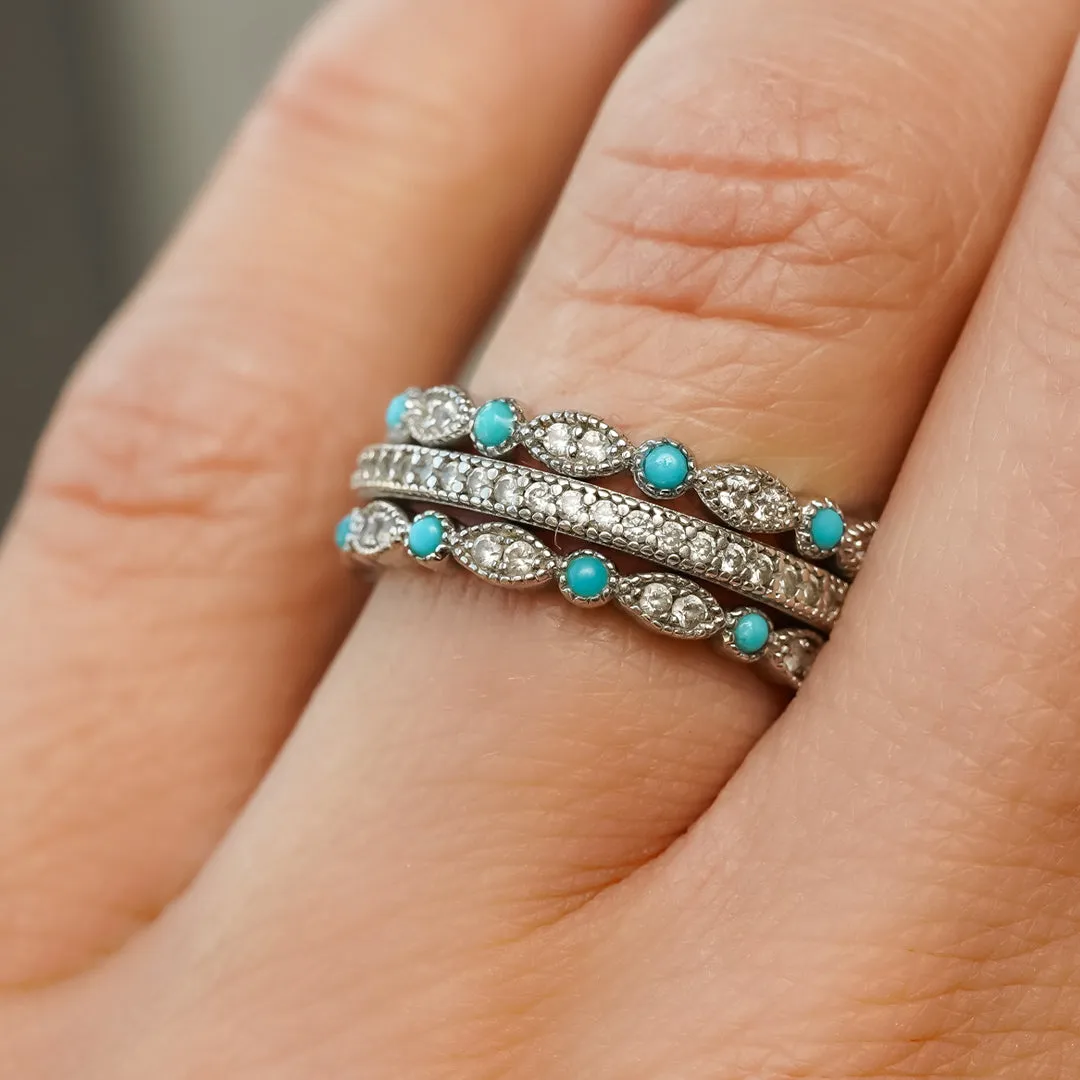 The Turquoise Vintage Stacking Band