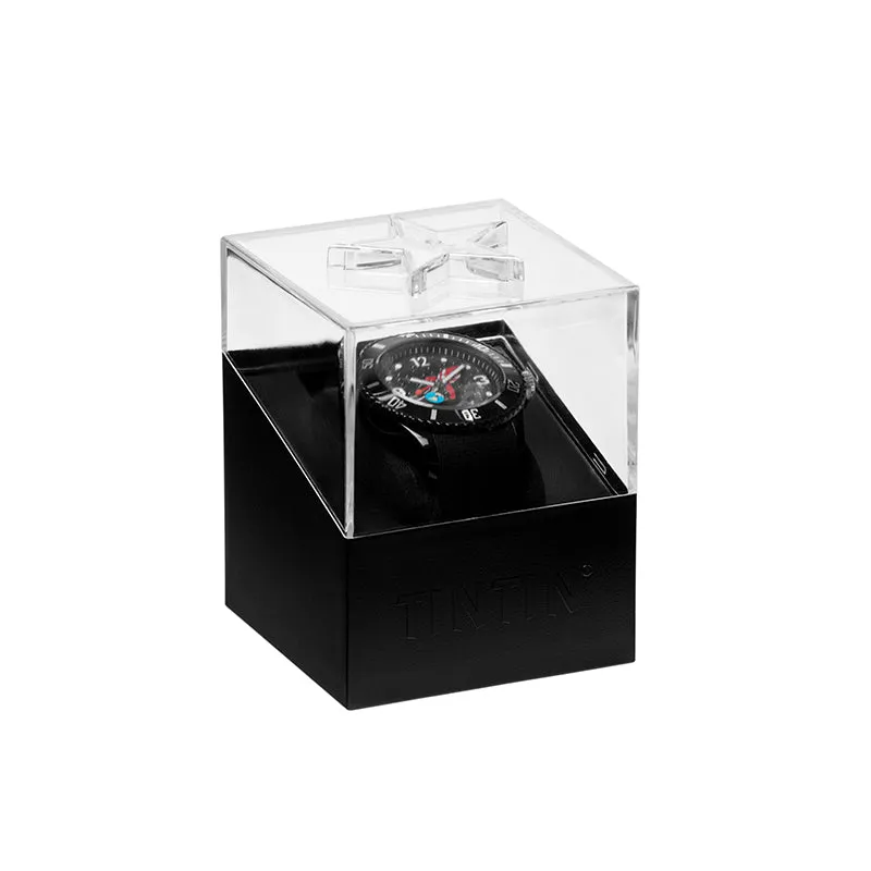 TINTIN Watch - Moon Rocket, Black