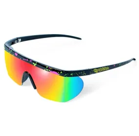 Tipsy Elves Hundo P Retro Sunglasses Black Splatter Paint Fun Frames TE-212