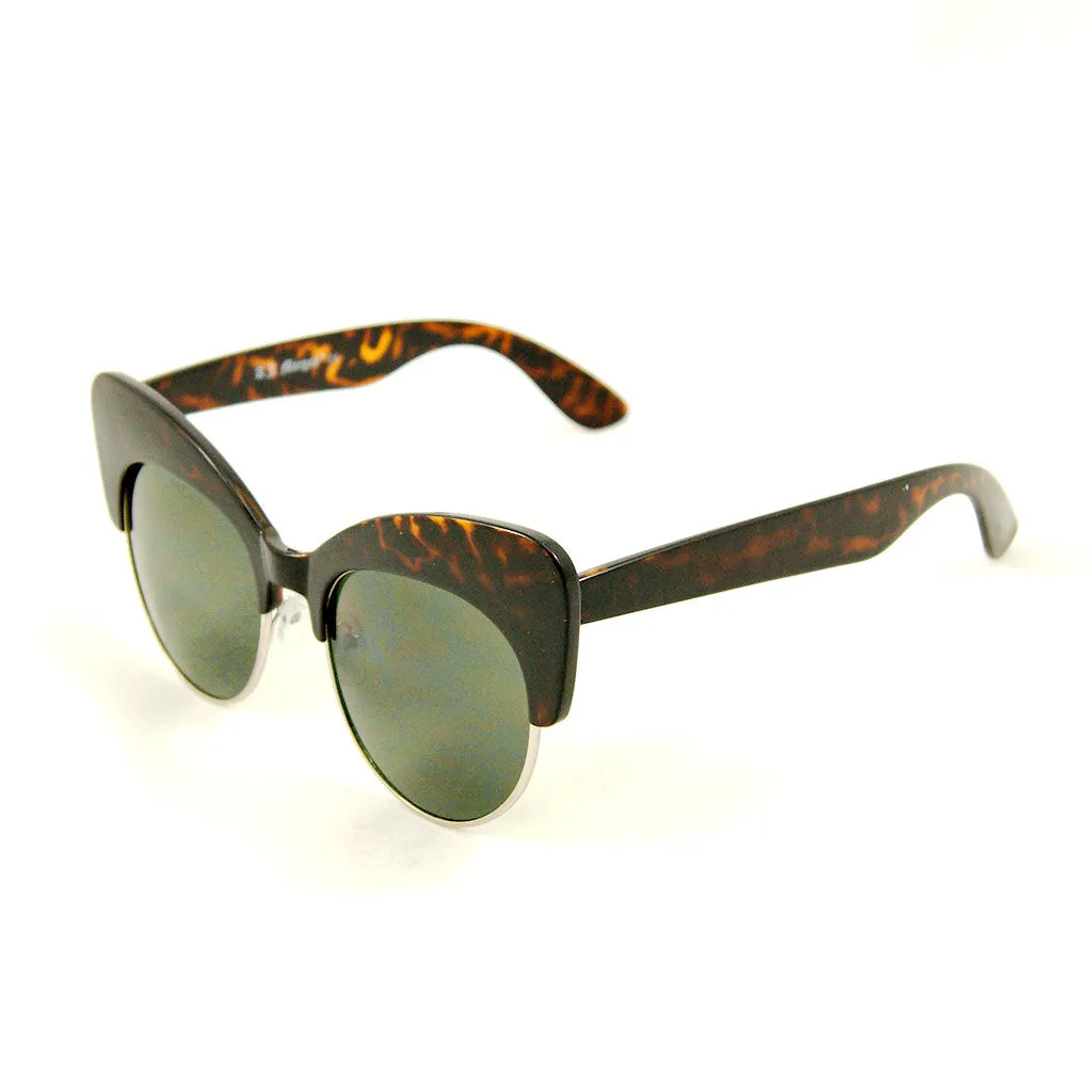 Tort Sass Cateye Sunglasses
