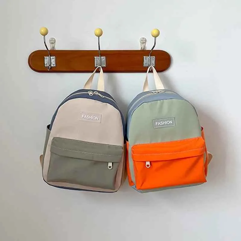 TSB74 Cool Backpacks For Children's Girls and Boys - Canvas Splicing Colors