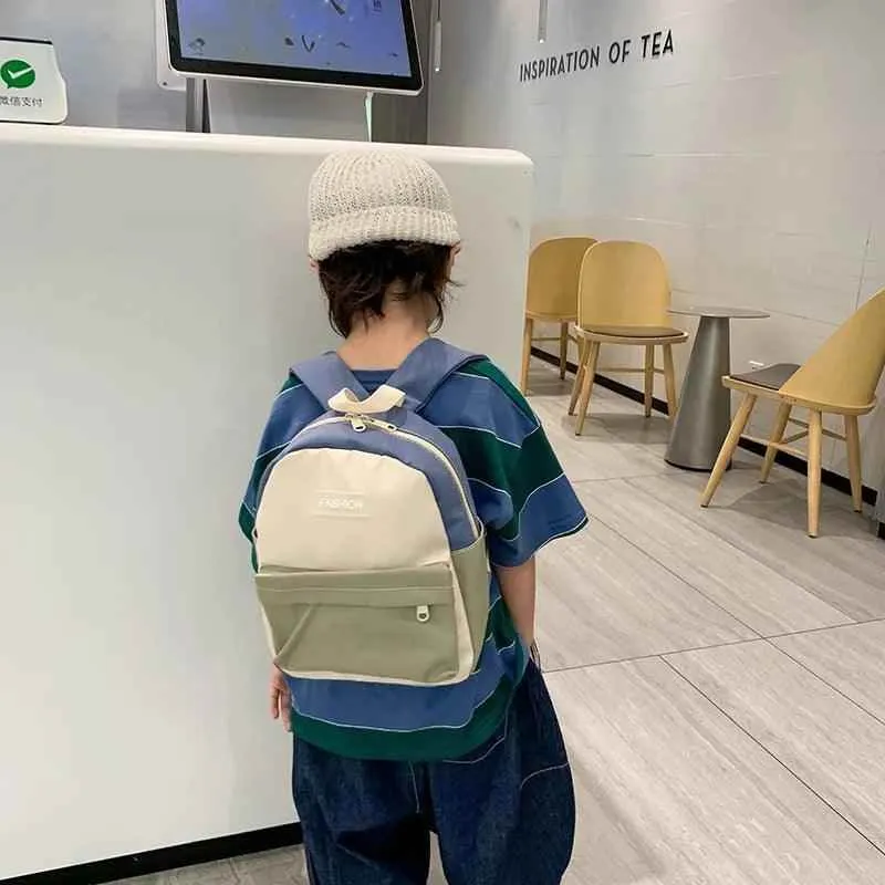 TSB74 Cool Backpacks For Children's Girls and Boys - Canvas Splicing Colors