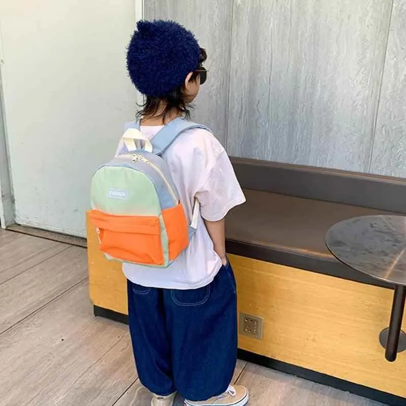 TSB74 Cool Backpacks For Children's Girls and Boys - Canvas Splicing Colors