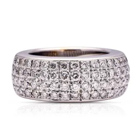 Vintage, 1900s diamond band, 18ct white gold