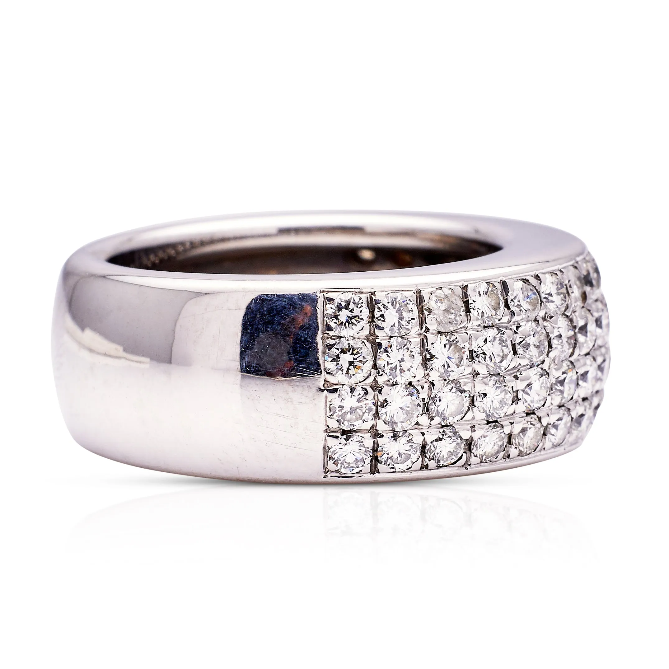 Vintage, 1900s diamond band, 18ct white gold