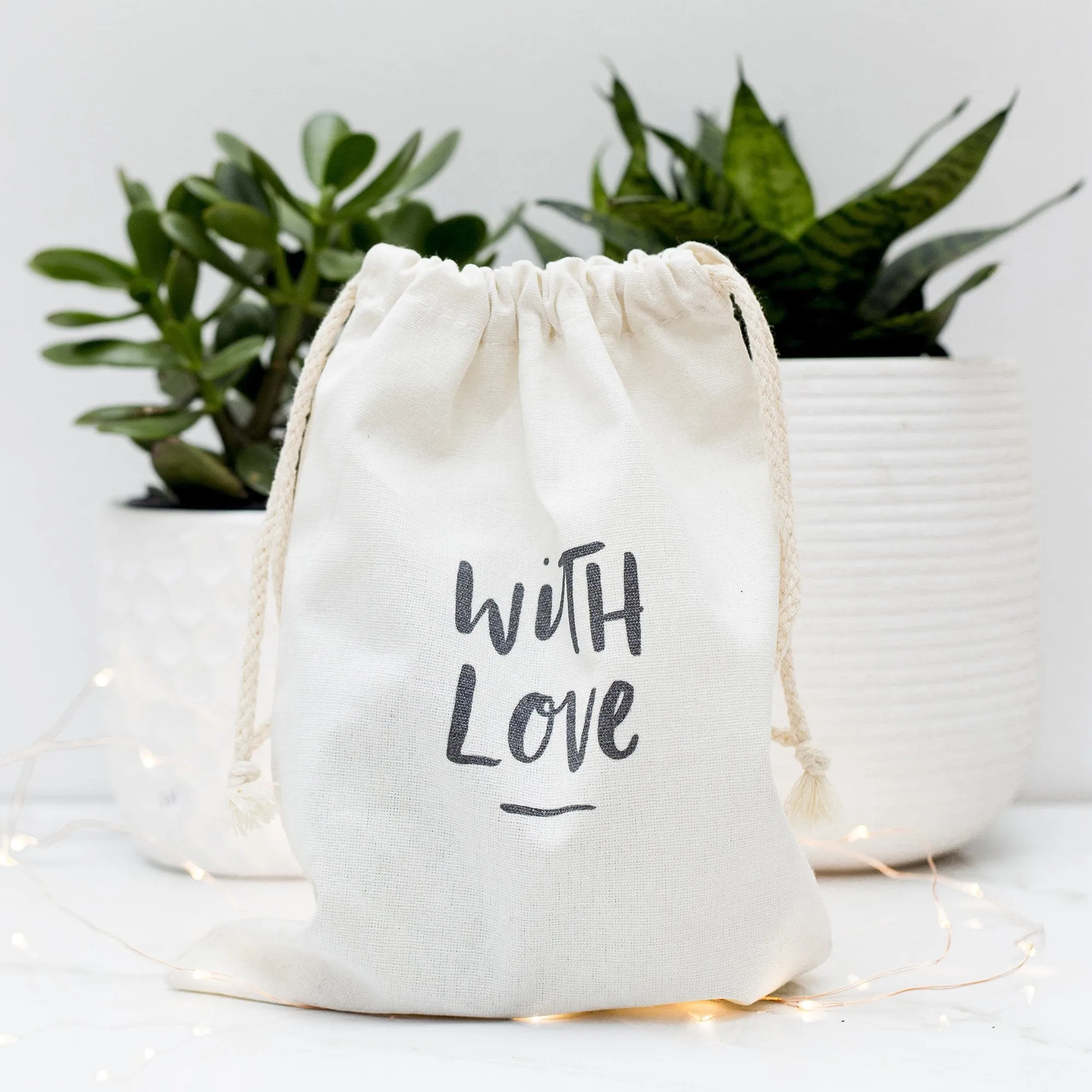With Love Canvas Gift Bag