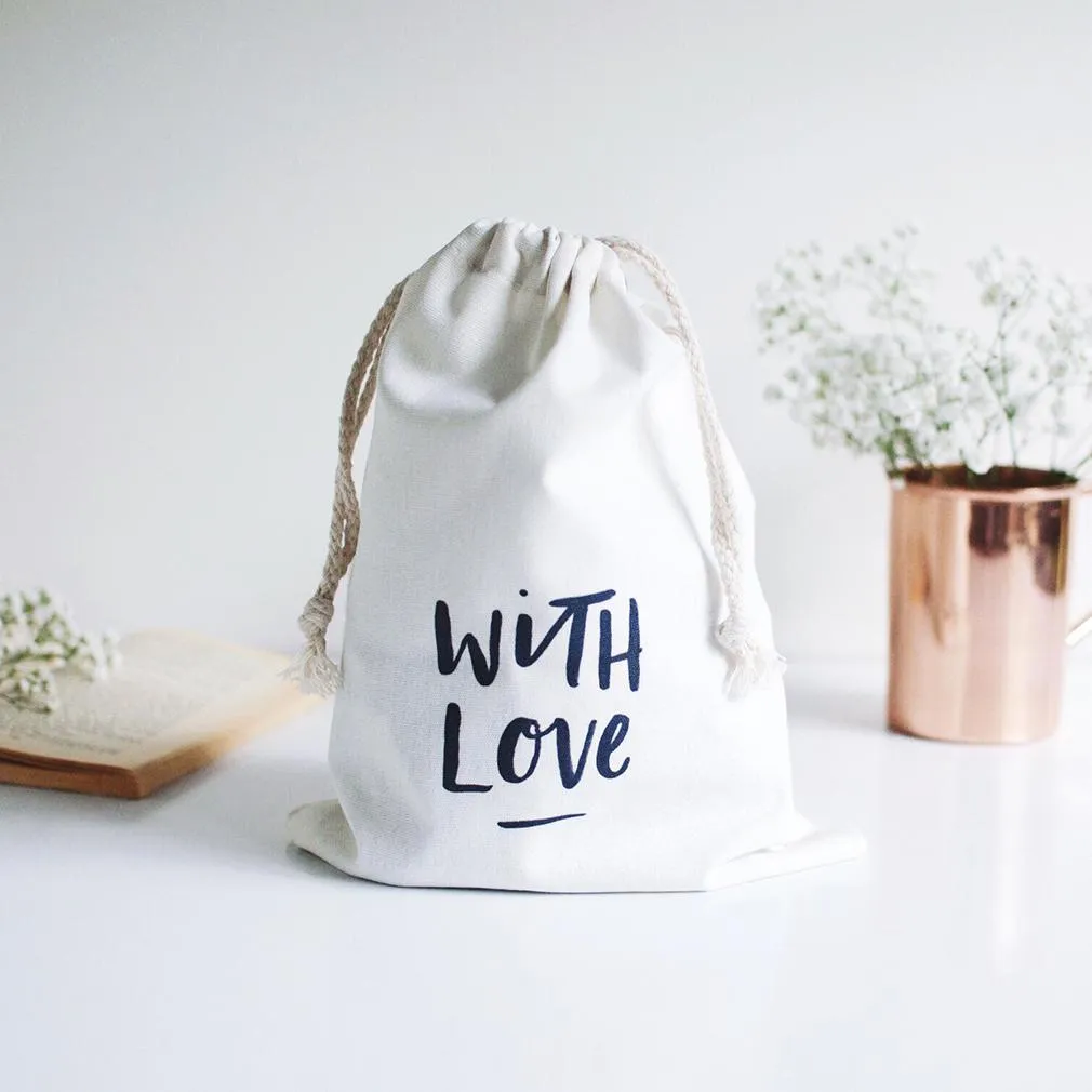 With Love Canvas Gift Bag
