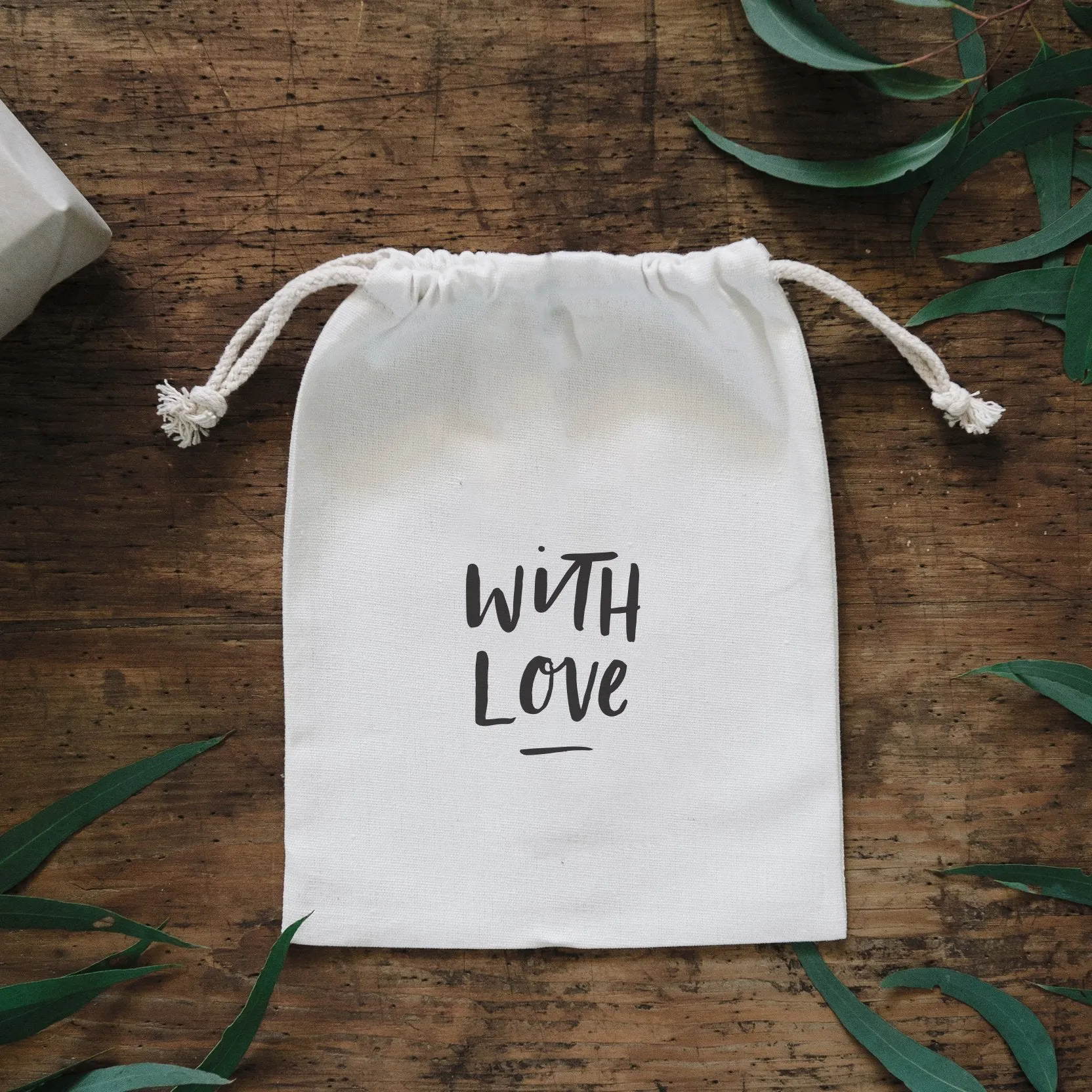 With Love Canvas Gift Bag